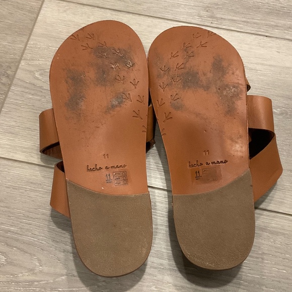 BEEK Weaver Leather Slide Sandal Brown Size 11 - Picture 6 of 7